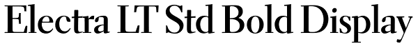 Electra LT Std Bold Display Font
