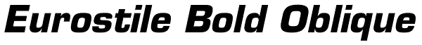 Eurostile Bold Oblique Font