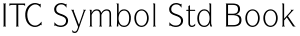 ITC Symbol Std Book Font