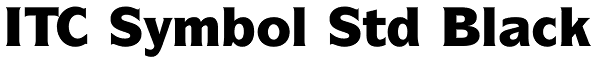 ITC Symbol Std Black Font