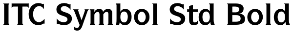ITC Symbol Std Bold Font
