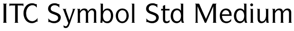 ITC Symbol Std Medium Font