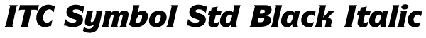ITC Symbol Std Black Italic Font