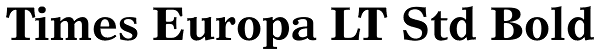 Times Europa LT Std Bold Font