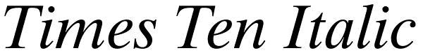 Times Ten Italic Font