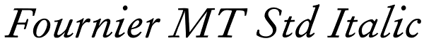 Fournier MT Std Italic Font