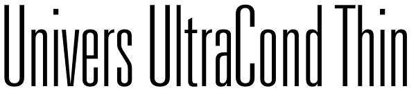 Univers UltraCond Thin Font