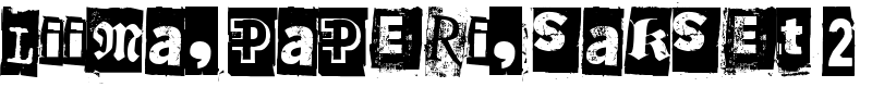 Liima, paperi, sakset 2 Font