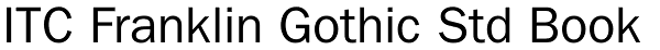 ITC Franklin Gothic Std Book Font