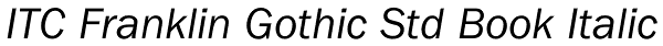ITC Franklin Gothic Std Book Italic Font