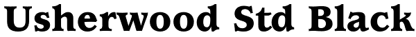 Usherwood Std Black Font