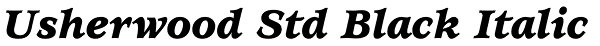 Usherwood Std Black Italic Font
