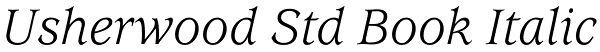 Usherwood Std Book Italic Font