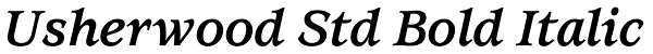 Usherwood Std Bold Italic Font