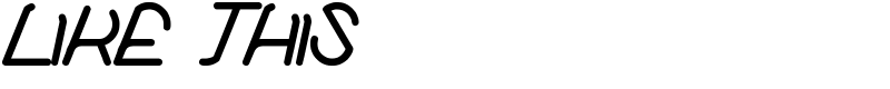 like this Font