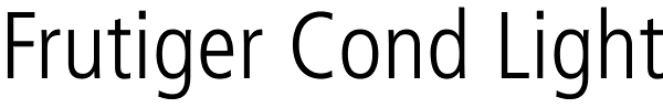 Frutiger Cond Light Font