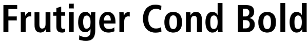 Frutiger Cond Bold Font