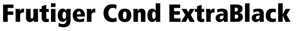 Frutiger Cond ExtraBlack Font