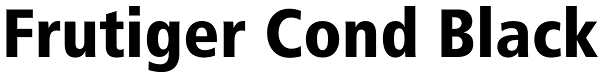 Frutiger Cond Black Font