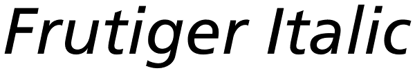 Frutiger Italic Font