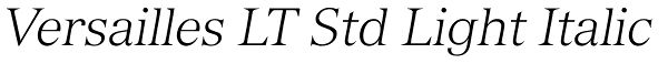 Versailles LT Std Light Italic Font
