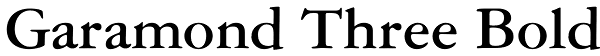 Garamond Three Bold Font