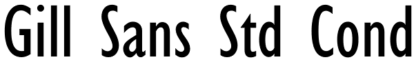 Gill Sans Std Cond Font