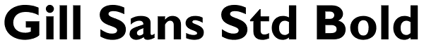 Gill Sans Std Bold Font