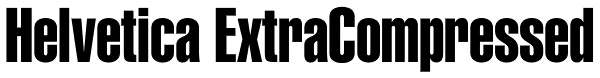 Helvetica ExtraCompressed Font