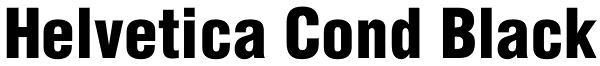 Helvetica Cond Black Font