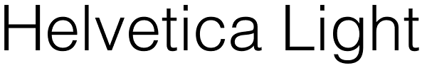Helvetica Light Font