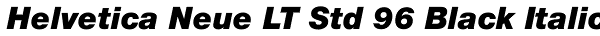 Helvetica Neue LT Std 96 Black Italic Font