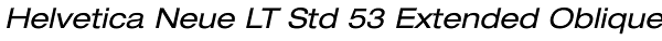 Helvetica Neue LT Std 53 Extended Oblique Font