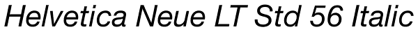 Helvetica Neue LT Std 56 Italic Font