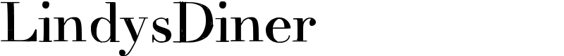 LindysDiner Font