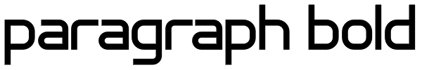 Paragraph Bold Font