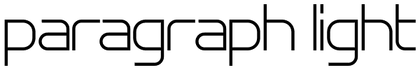 Paragraph Light Font