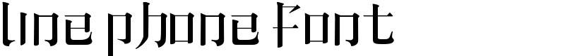 Line phone font Font