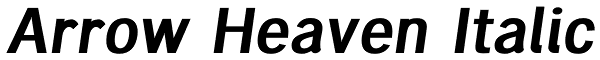 Arrow Heaven Italic Font