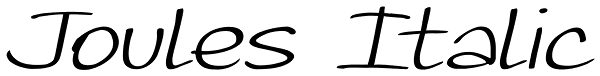 Joules Italic Font