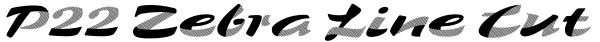 P22 Zebra Line Cut Font