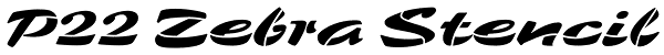 P22 Zebra Stencil Font
