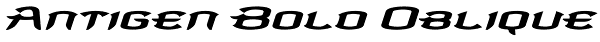 Antigen Bold Oblique Font