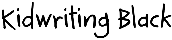 Kidwriting Black Font