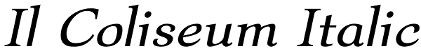 Il Coliseum Italic Font