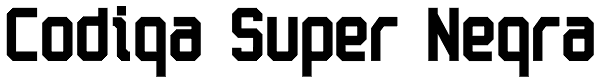 Codiga Super Negra Font