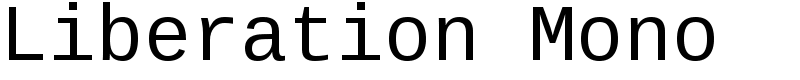 Liberation Mono Font