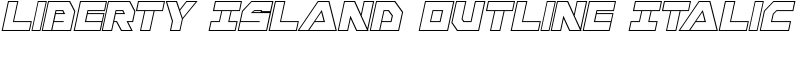 Liberty Island Outline Italic Font