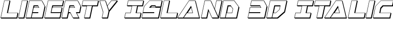 Liberty Island 3D Italic Font