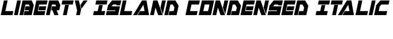 Liberty Island Condensed Italic Font